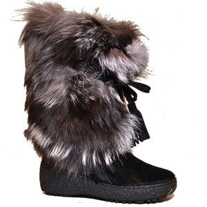 Oscar Sport Fox Fur Winter Made in Italy Snow Boot, Apres Ski, size 39